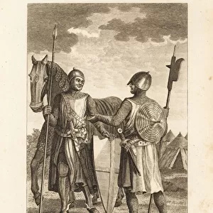 Norman soldiers in chainmail and plate armour