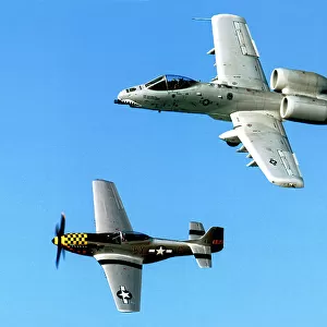 North American P-51D Mustang 44-73856 and Fairchild-Republic
