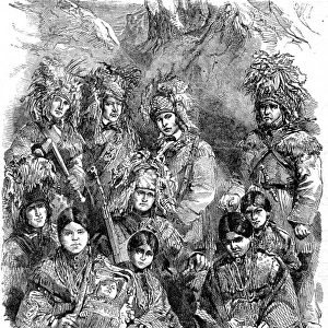 Ojibway and Potawatamie native American Indians, 1856