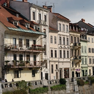 Old houses in Ljubljana, Slovenia