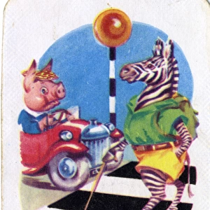 Old Maid card game - Mr. Zebra Crossing