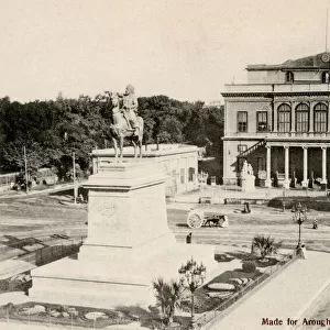 Opera Square with Ibrahim Pasha statue in Cairo, Egypt