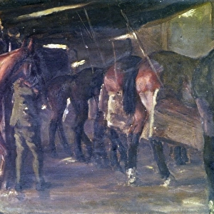 Pack ponies of the Sherwood Foresters, WW1