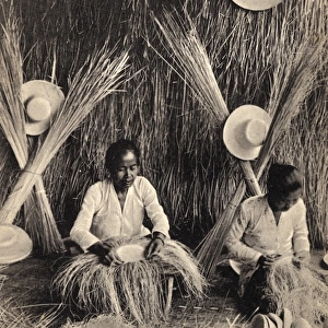 Panama Hat makers in Indonesia