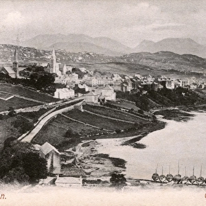 Panoramic view of Clifden, County Galway, Ireland