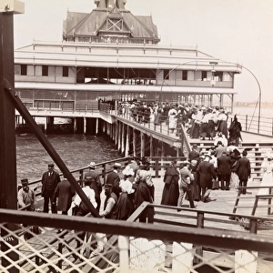 People walking on the Pier
