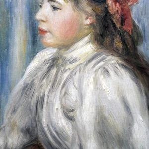 Portrait of a Girl, c. 1892, by Renoir