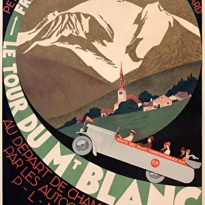 Poster, PLM to Mont Blanc, Italy and Switzerland