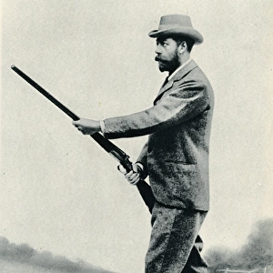 Prince of Wales with his gun