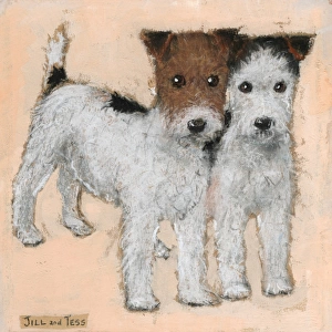 Two puppies named Jill and Tess by Muriel Dawson