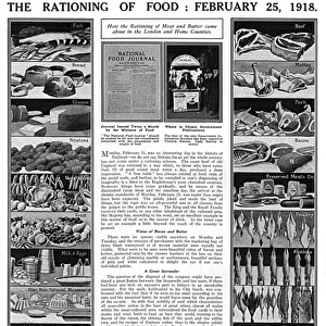 Rationing of Food, February 1918, WW1