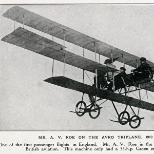 Roe on the Avro triplane in 1910