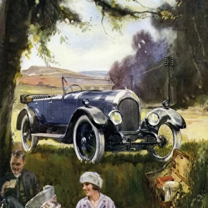 S Teerwood. Picnic with touring car