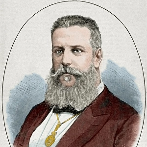 Santiago Estrada (1841-1891). Writer and journalist. Engravi