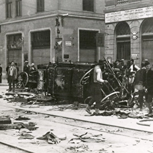 Scene in Sarajevo after assassination