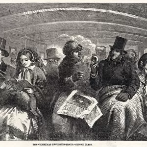 Second class passengers going home for Christmas 1859