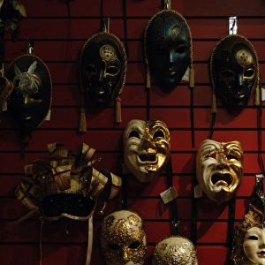 Selling masks. Interior store. French Quarter. New Orleans
