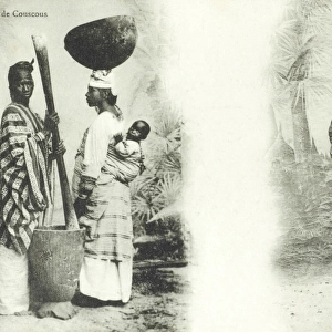 Senegal, West Africa - preparing couscous