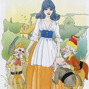 Snow White and three of the Seven Dwarfs