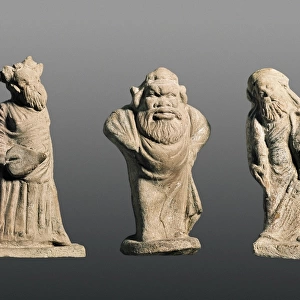 Statuettes from Tanagra depicting Greek comic actors