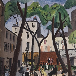 Street Scene with Trees