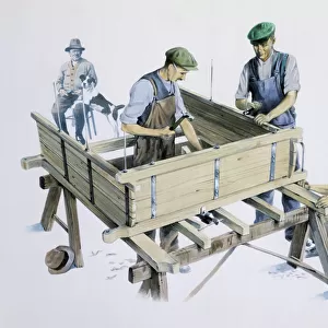 Team of Carpenters making a cart