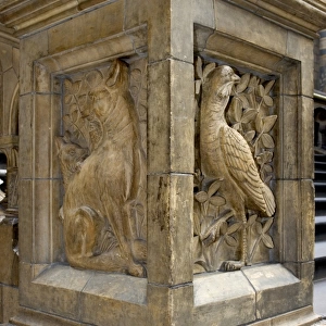 Terracotta relief sculpture at the Natural History Museum, L
