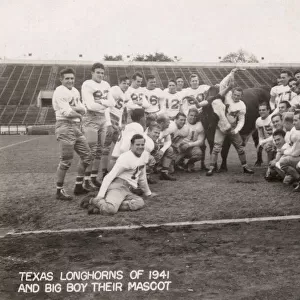 Texas Longhorns with steer mascot, USA
