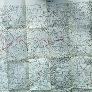 Trench maps belonging to Sergeant Ernest Blaikley