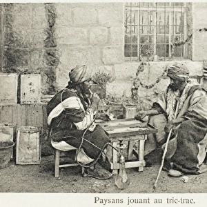 Two Turkish peasants playing Backgammon