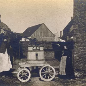 Typical Victorian manual parish water supply on wheels