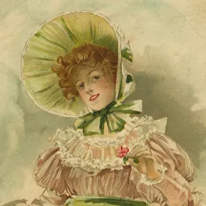 Victorian lady in a bonnet