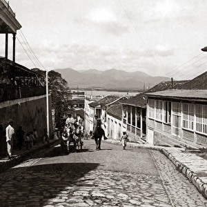 View towards the harbour, Santiago, Cuba, circa 1900
