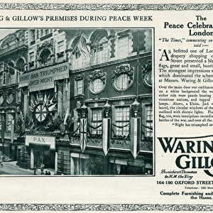 Waring & Gillows premises during peace week 1919