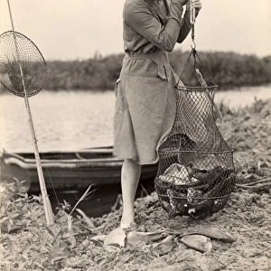 A whopping catch of bream, Norfolk, 1933