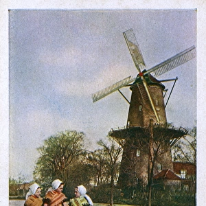 Windmill with platform, Zeeland, Netherlands