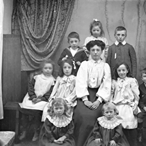 Woman with nine children, Mid Wales