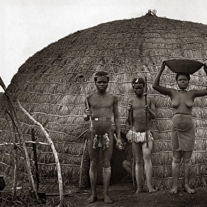 Zulu family, South Africa, circa 1888 (Robert Harris studio)