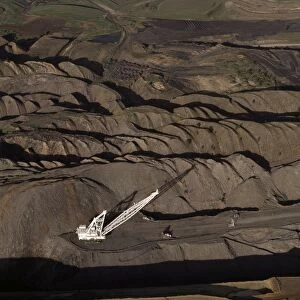 Aerial - Curragh open cut coal mine north of Blackwater, Queensland, Australia JPF52264