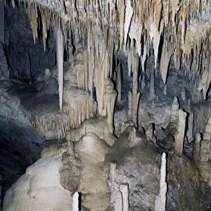Stalactites and stalagmites in Mammoth Cave, Margaret River, Western Australia