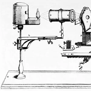 17th Century microscope, artwork