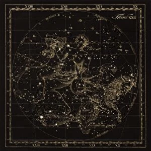 Aquarius constellations, 1829 C016 / 4408