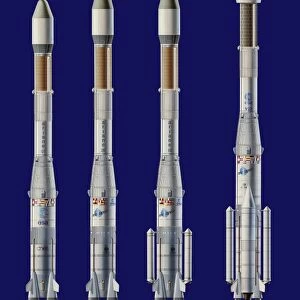 Ariane 1-4 rockets, artwork