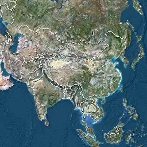 Asia, satellite image