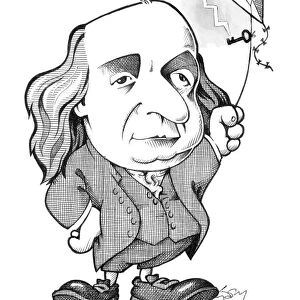 Benjamin Franklin, caricature C013 / 7589