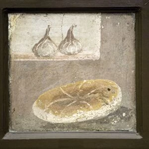 Bread and figs, Roman fresco