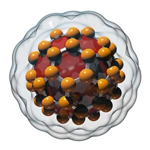 Buckminsterfullerene molecule C016 / 8370