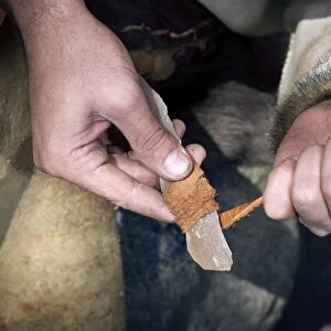 Flint knife, prehistoric reconstruction