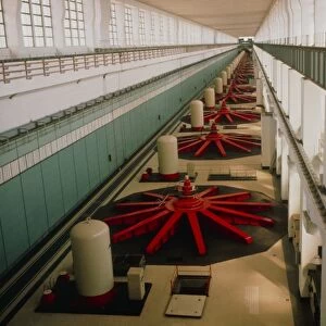 Generator hall of Russian hydropower station