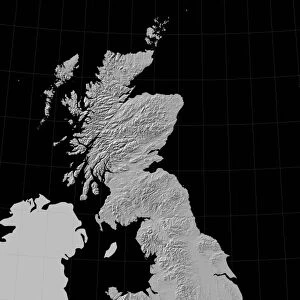 Great Britain, relief map